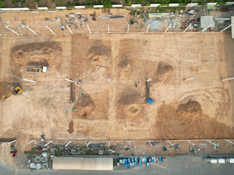 Site preparation and foundation work